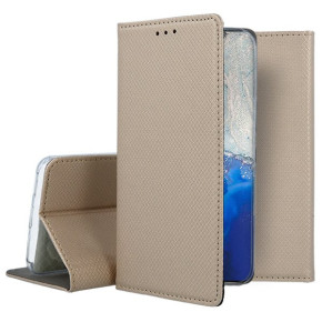 Кожен калъф тефтер и стойка Magnetic FLEXI Book Style за Samsung Galaxy S20 G980 златист 
